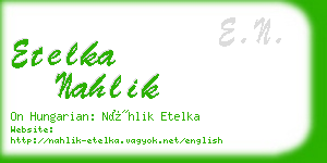 etelka nahlik business card